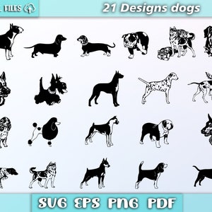 Dogs bundle svg/ vector dogs/ clipart dog/ silhouette dogs/ dogs cut file/ animal svg/ home animal/ eps/pdf/png/svg