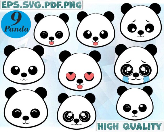 Download Panda Svg Kids Svg Panda Face Svg Baby Panda Svg Panda Etsy
