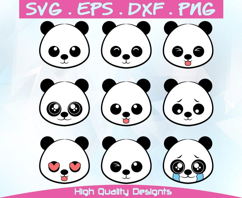 Download Panda svg Kids svg Panda Face Svg Baby Panda Svg panda | Etsy