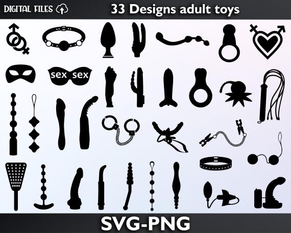 Paquete de juguetes eróticos svg juguetes sexuales svg vector  