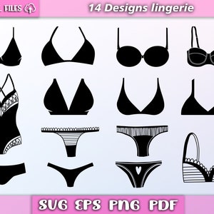 Lingerie svg/ women underwear svg/ sexy svg/ underwear svg/ woman clothing/ swimsuit clipart/ silhoutte/ bra svg