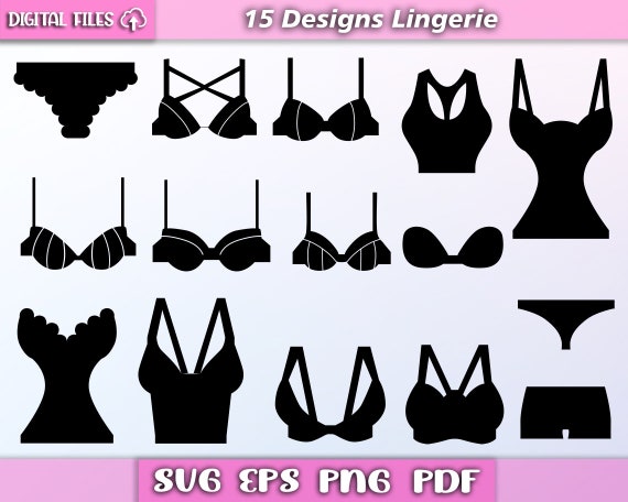 Lingerie bra svg/ lingerie svg/ fashion svg/ underwear svg/ woman clothing  svg/ bra silhouette/ cut files/ sexy svg/ vector svg -  Portugal