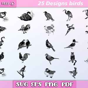 Birds bundle svg/ bird svg/ birds svg/ bird silhouette/ bird vector/ animanl svg/ bird clipart/ eps/png/pdf/svg