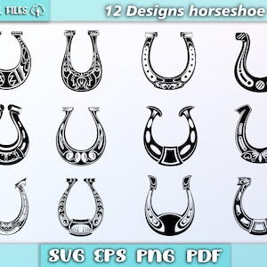 Horseshoe svg/ horseshoe vector/ horseshoes clipart/ eps/pdf/png/svg/ silhouette/ svg cut file/ luck svg