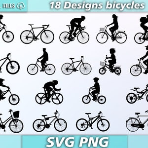 Fahrräder SVG/ Fahrrad SVG/ Fahrräder Silhouette/ Clipart SVG/ Radfahrer Vektor SVG/ Fahrräder Bundle SVG