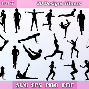 Fitness svg/ sport svg/ gym svg/ workout svg/ eps/svg/png/pdf/ flitness clipart/ fitness silhouette/ sport vector