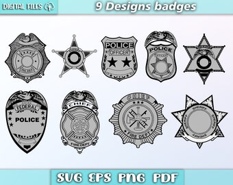 Police officer svg/ police badges svg/ policeman svg/ police shields svg/ Police vector/ badges svg/ eps/png/pdf/svg