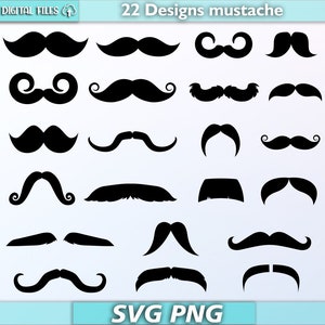 Mustache bundle svg/ mustaches svg/ mustache svg/ mustache silhouette/ mustache clipart/ svg/png