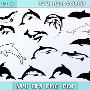 Dolphin bundle svg / dolphin svg / dolphin vector / svg cut files / dolphin silhouette / dolphin clipart / eps / pdf / png / svg