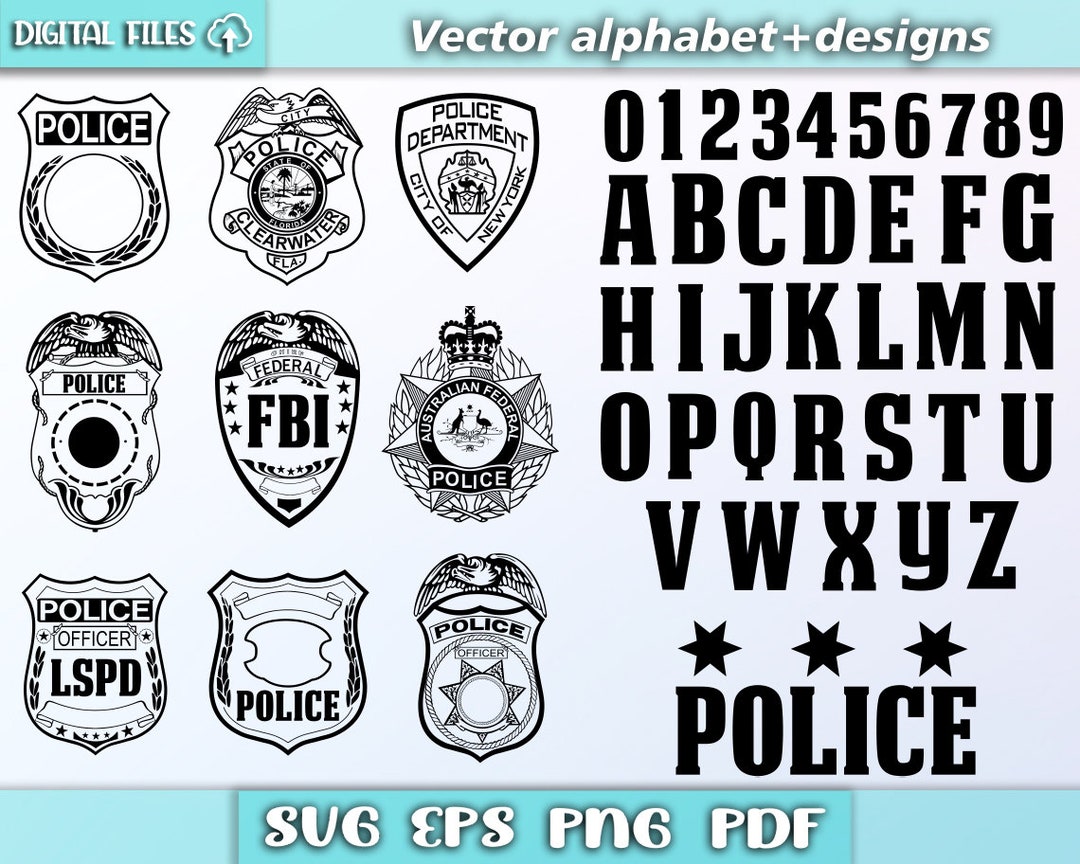 警察のアルファベット svg/バンドル svg/警察フォント/警察