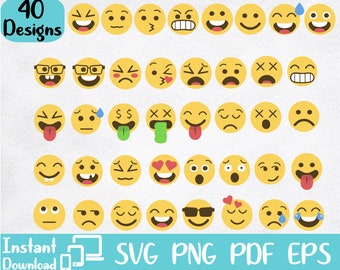 Smiley Emoji Sticker Etsy
