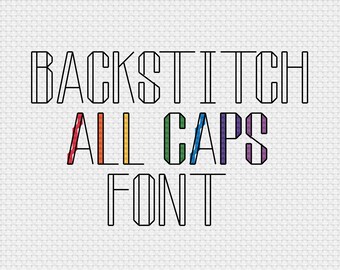 Backstitch All-Caps Font / Cross Stitch Font / Modern Clean Font Style for Patternmakers