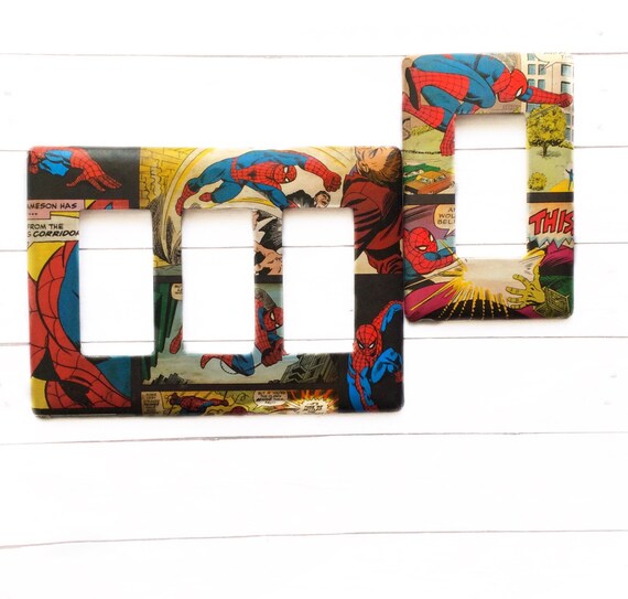 Marvel Switchplate Avengers Bedroom Spiderman Wall Decor Outlet Covers Superhero Bathroom