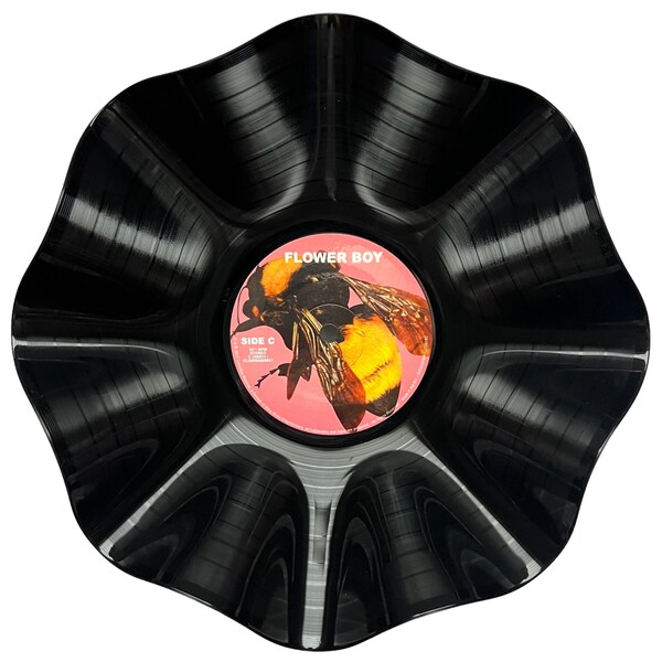 Tyler, de Schepper - Flower Boy Record Bowl [ZWART 12" VINYL] Retro Record Bowl / Wanddecoratie