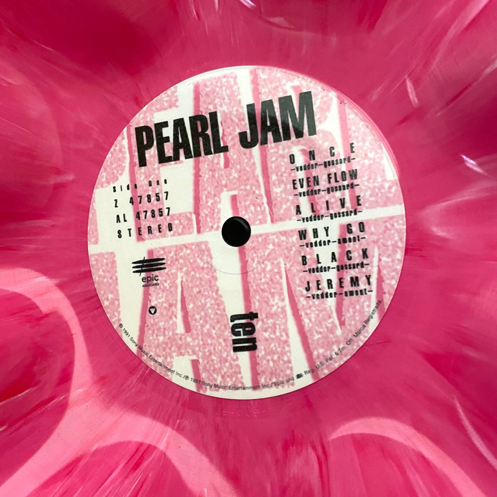 Pearl Jam Ten LP PINK SPLATTERED Vinyl Record Bowl Classic Etsy