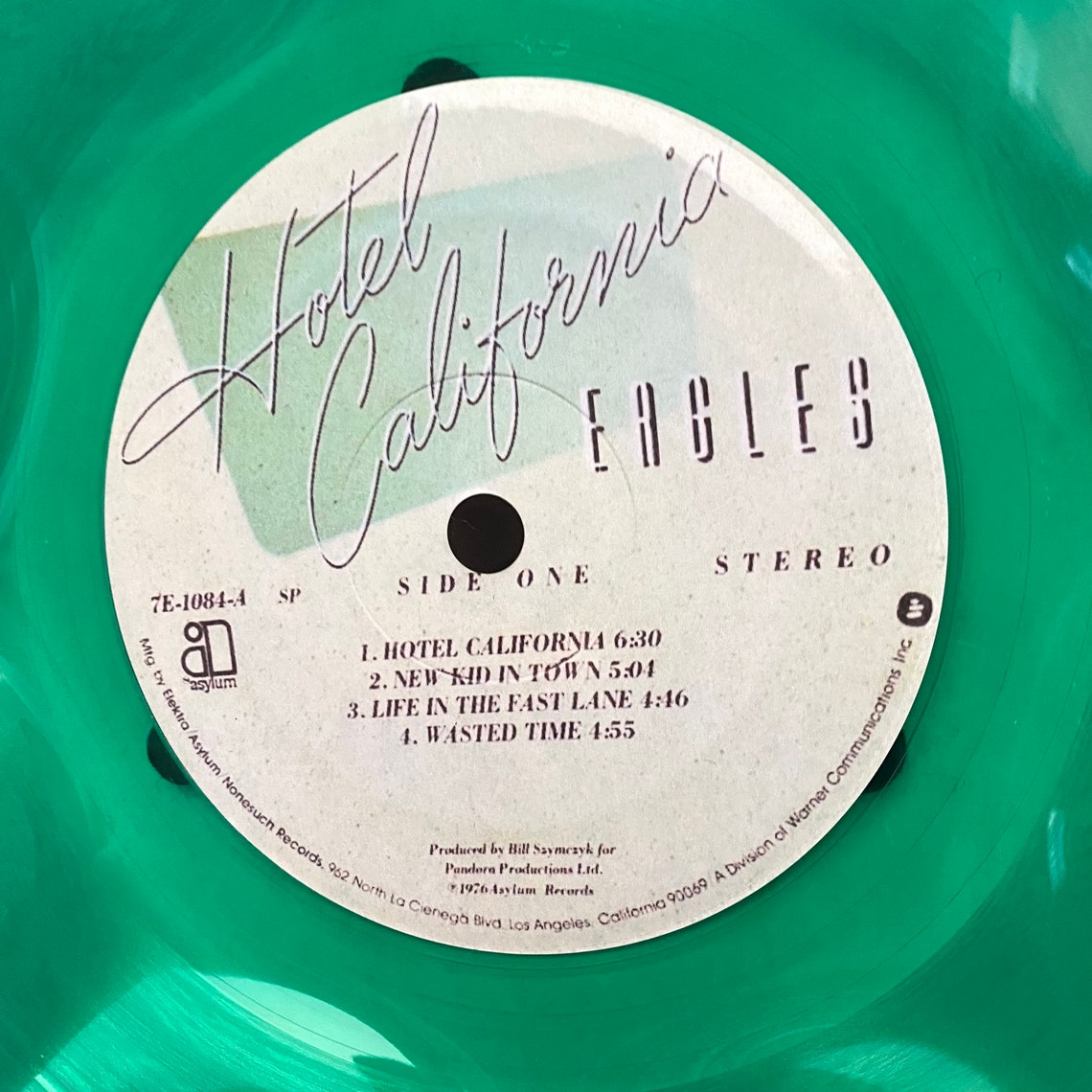 The Eagles Hotel California LP LIGHT GREEN Splattered Vinyl Etsy