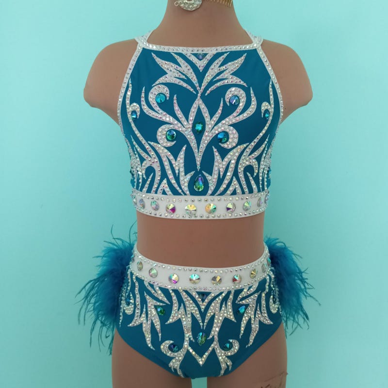 custom-dance-costume-teal-etsy