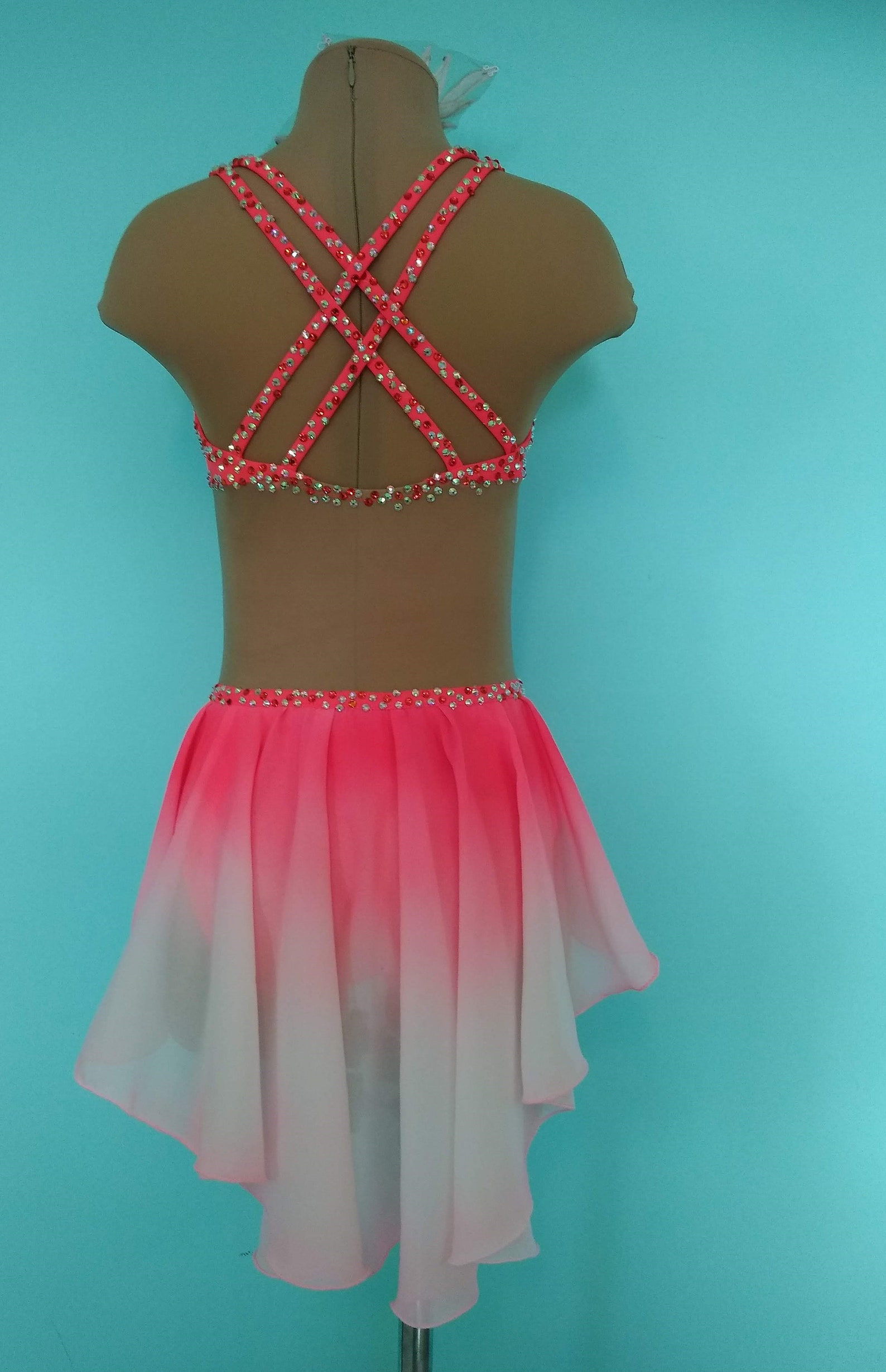 One Piece Lyrical Dance Costume Size Child 9/10 Hot Red Etsy