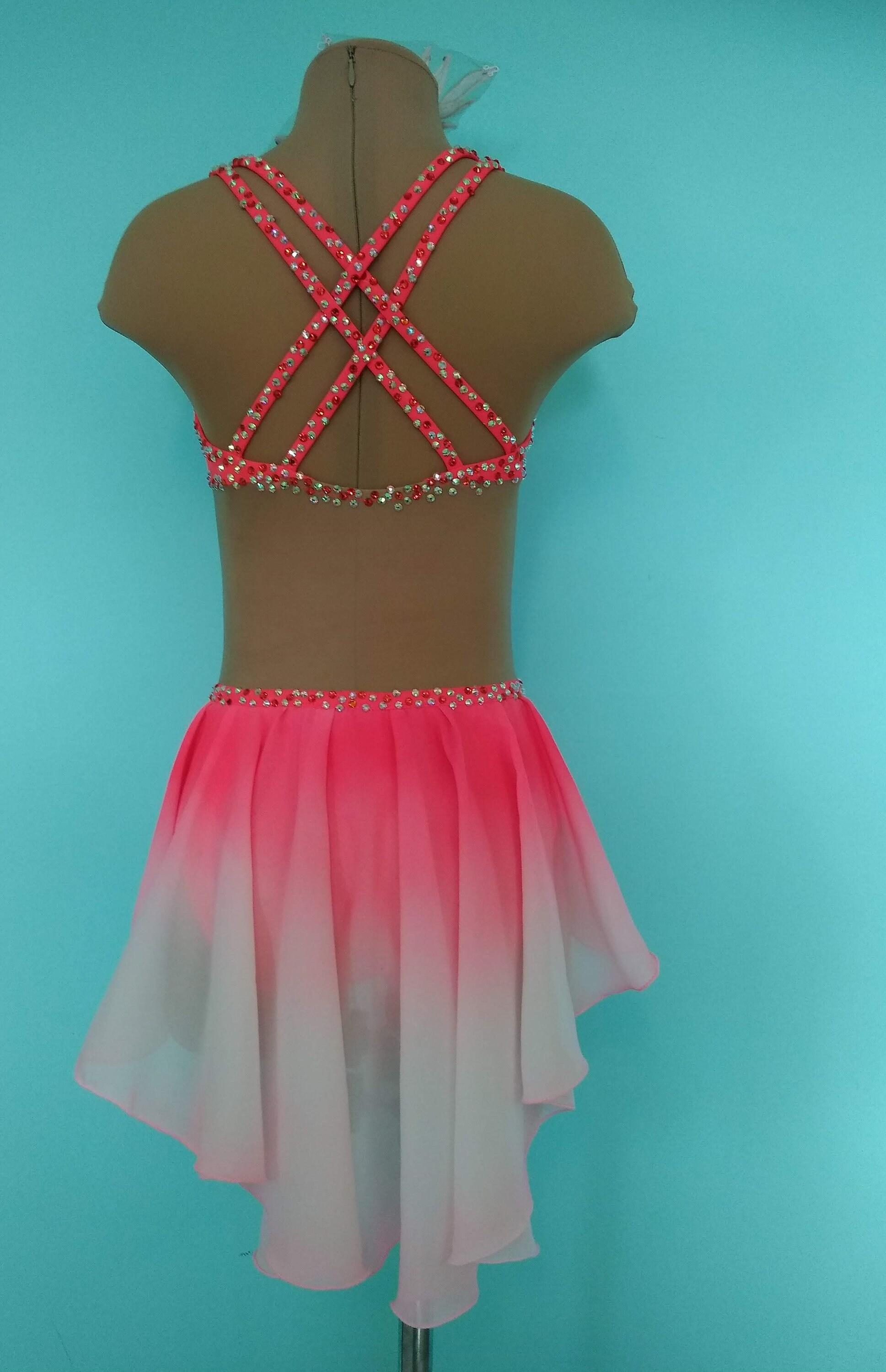 One Piece Lyrical Dance Costume Size Child 9/10 Hot Red Etsy