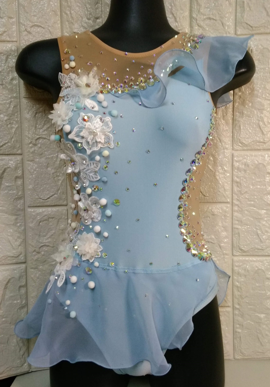 Lyrical dance costume light blue pastel blue color 3D Etsy