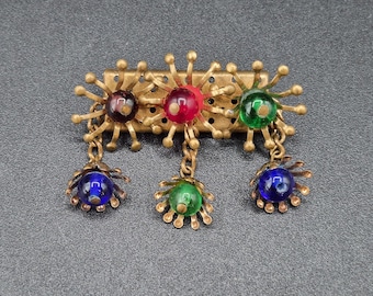 Broche pendante Miriam Haskell Gripoix du début des années 1930