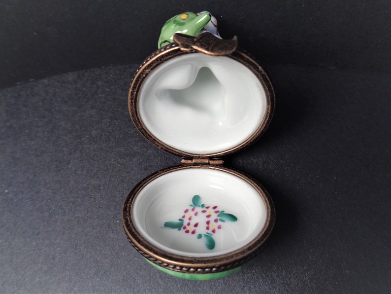 Limoges France Bunny Rabbit with Watering Can Trinket Box