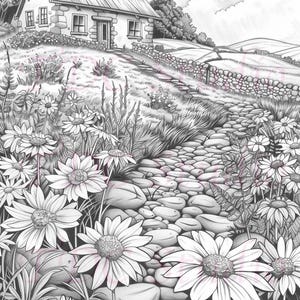 50+ Country Coloring Pages Printable | Country Scenic Coloring Pages | Perfect for Relaxation and Creativity | Scenic Coloring Pages