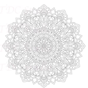 Mandala Coloring Page - watermarked