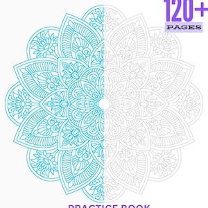 120枚以上のマンダラ練習シート 第1巻｜上級初心者とアーティスト向け印刷可能なPDF｜マンダラのトレース、描画、塗り絵、マインドフルネス