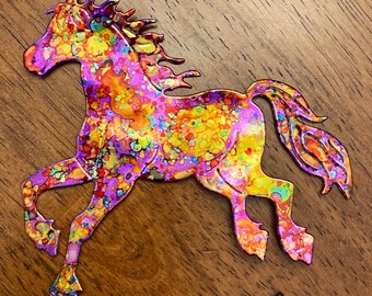 Chinese Zodiac Horse Ornament in Cherry Wood Year of The Horse Chinese New Year 2021 Chinese Year Animal Zodiac Lucky Gift