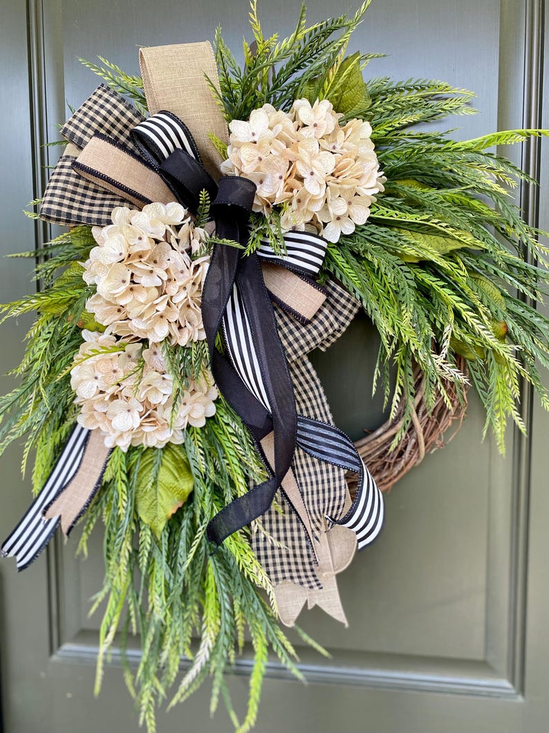 Year Round Wreath, Everyday Wreath For Front Door, Any Season Wreath For Front Door, Hydrangea Wreath, Cascading Wreath, Swag Multiple Styles