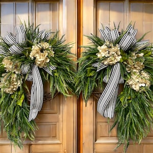 Year Round Wreath, Spring And Summer Wreath, Hydrangea Wreath, Cascading Wreath, Pick Hydrangea Color, Swag, All Season Wreath