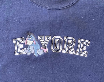 Embroidered Eeyore Sweatshirt, Gift for Him, Gift for Her