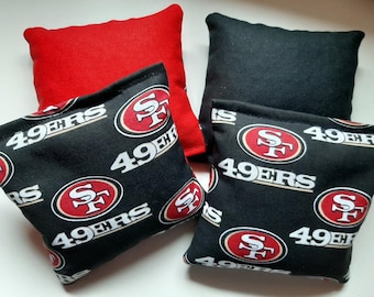San Francisco 49ers Set of 8 Cornhole Bean Bags FREE SHIPPING 