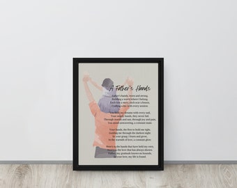 Father's Hands Poem Art - Inspirational Dad Gift (Digital Download)