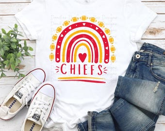 Kansas City Chiefs Rainbow PNG: Football Team Design (Digital Download)