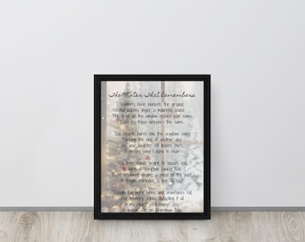 Winter Remembrance Poem: Loss & Grief Gift (Digital Download)
