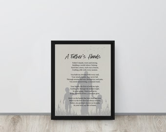 Father's Hands Poem, Inspirational Dad Gift (Printable Wall Art)