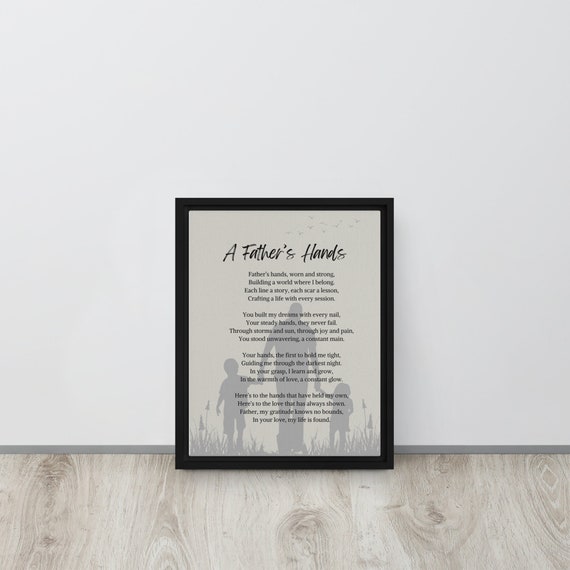 Father's Hands Poem, Inspirational Dad Gift (Printable Wall Art)