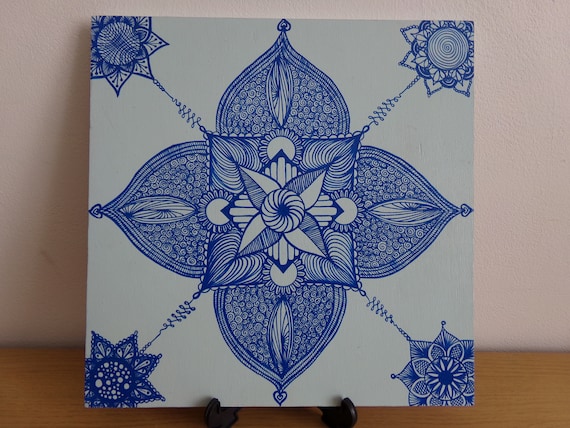 Hand painted 1 of a kind Mandala wall art