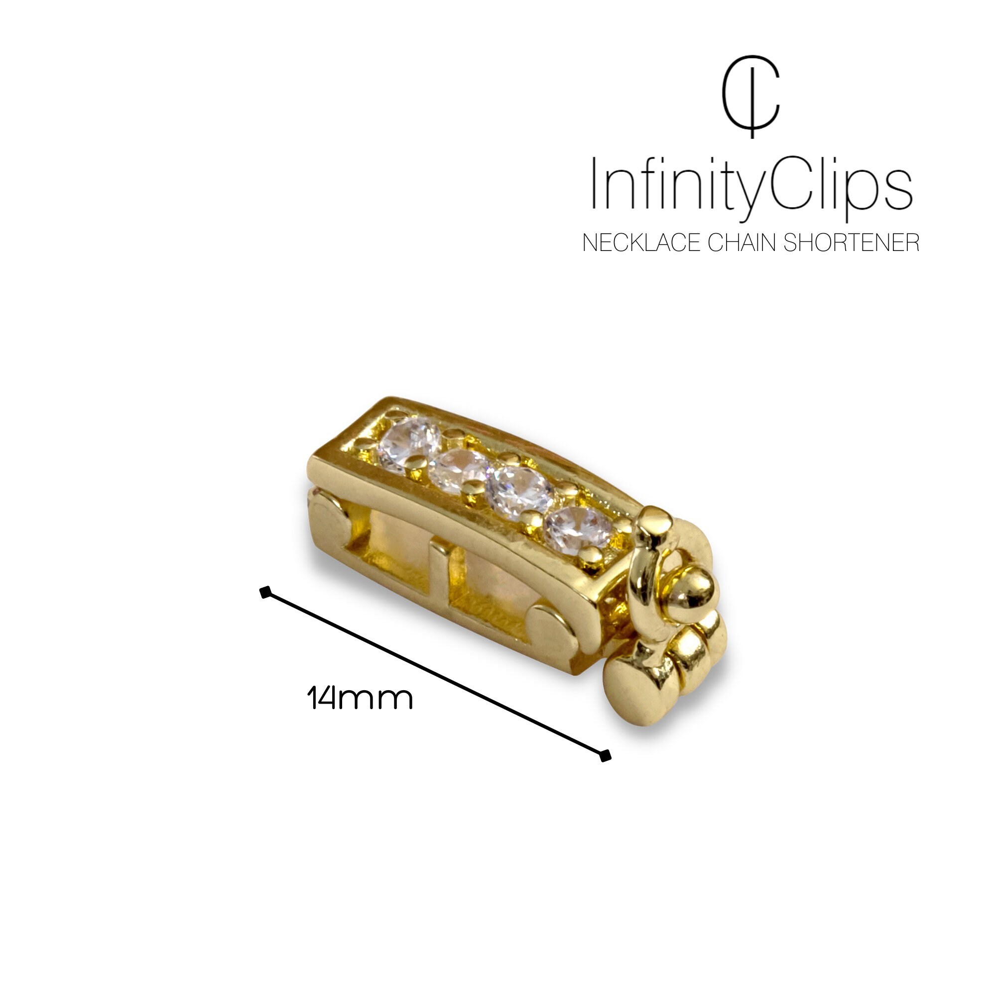 Buy Infinity Clips Small Classic Rose Gold Necklace Shortener With Safety  Clasp, Chain Shortener, Clasp for Necklace Online in India - Etsy