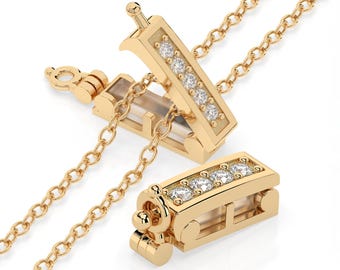 Infinity Clips- Two Piece Gold Small & Large Set Necklace Chain Shorteners w/ Security Clasp, Shorten Necklace Chain