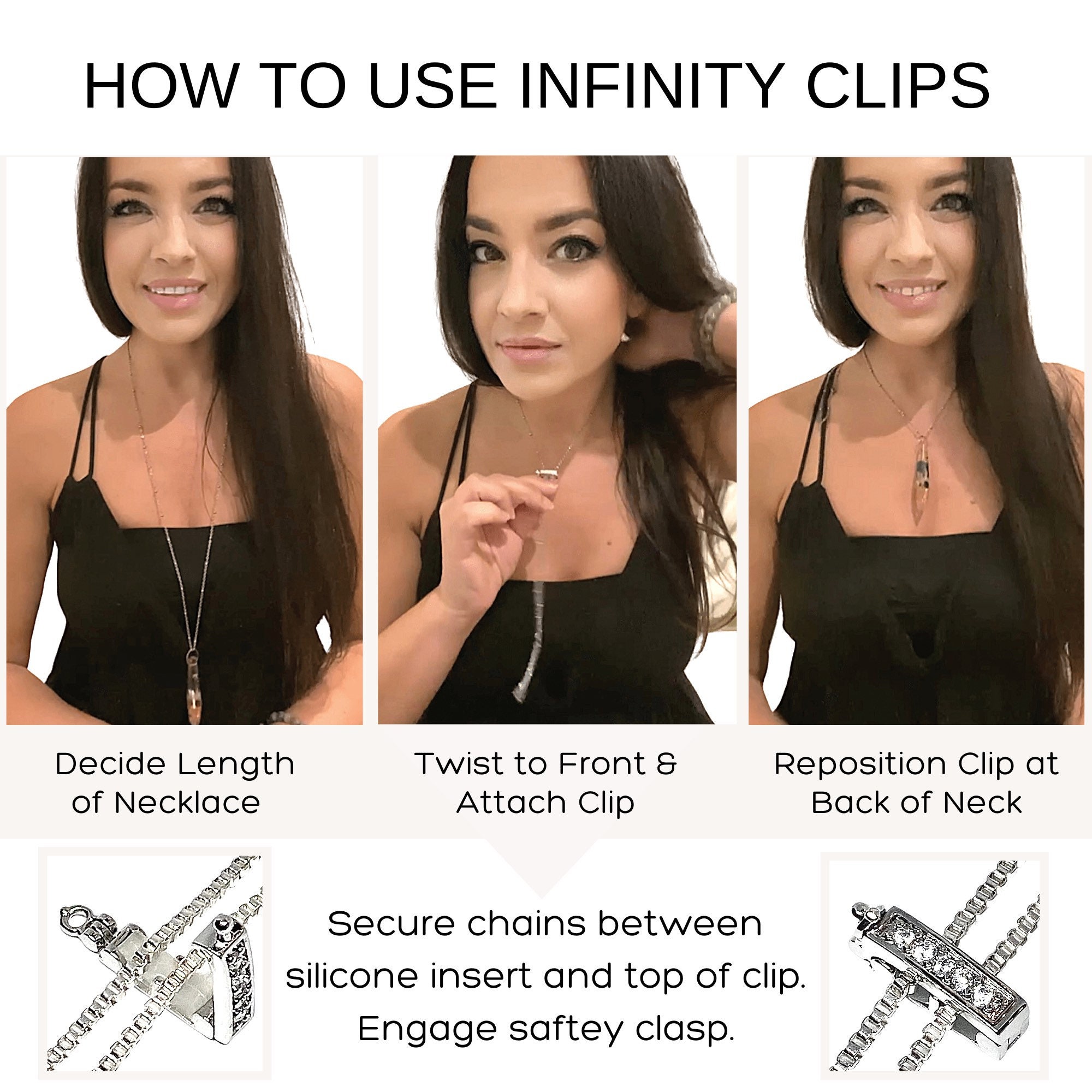 NELLA hinged clip necklace shorteners