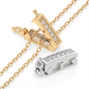 Infinity Clips- Two Piece Large Set Necklace Chain Shorteners in Silver/Gold, Necklace Shortener Clasp Thin Chains