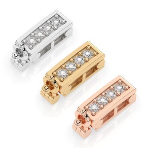 Infinity Clips- 3 Piece Small Classic Necklace Shortener Set with Safety Clasp, Chain Shortener, Clasp for Necklace (Silver/Gold/Rose Gold)