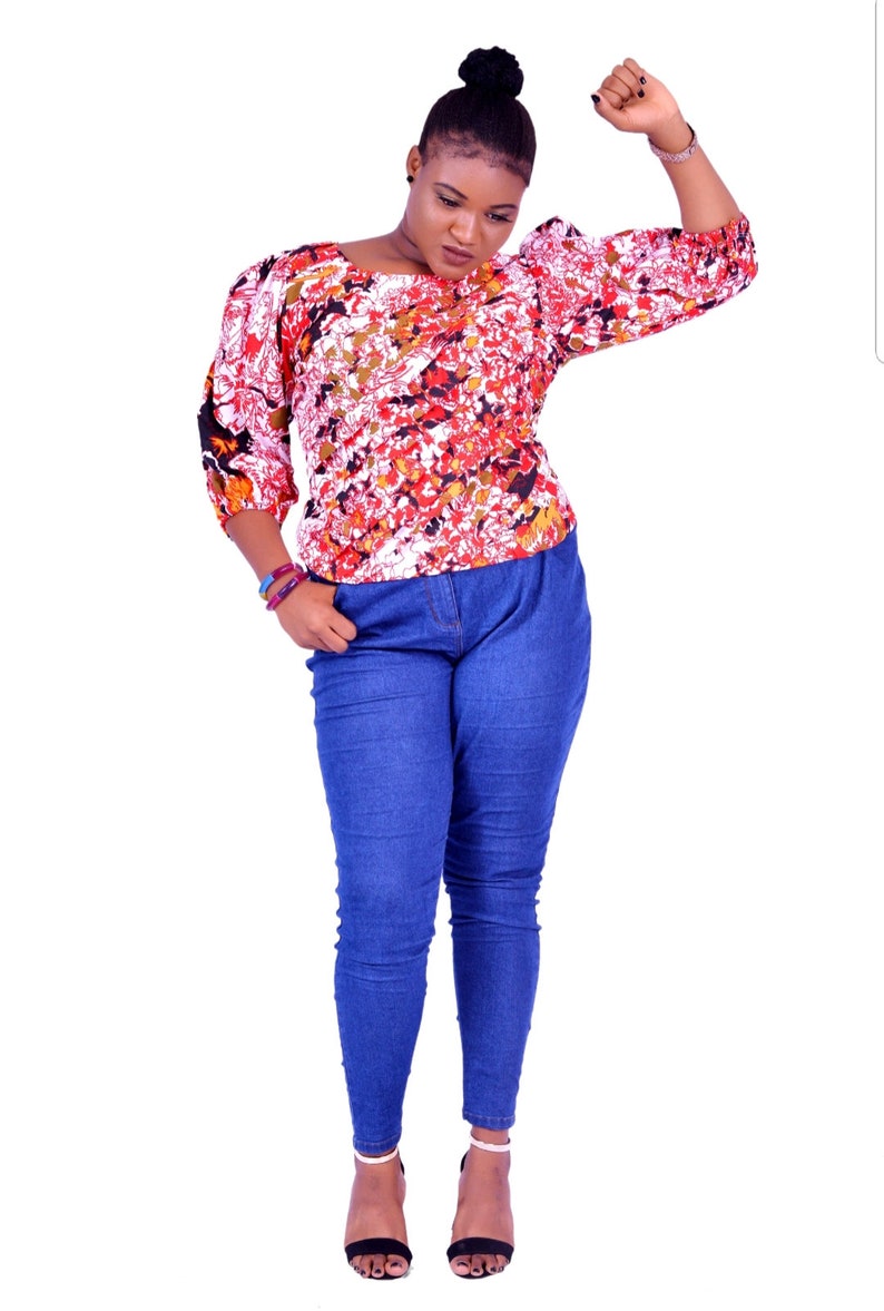 Ankara Fashion Ankara Blouse Women Clothing MUDI PLEATED TOP -Ankara Top African Fashion Pleated Women Top Women Blouse Women Blouse