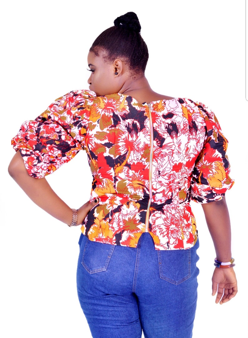 Ankara Fashion Ankara Blouse Women Clothing MUDI PLEATED TOP -Ankara Top African Fashion Pleated Women Top Women Blouse Women Blouse