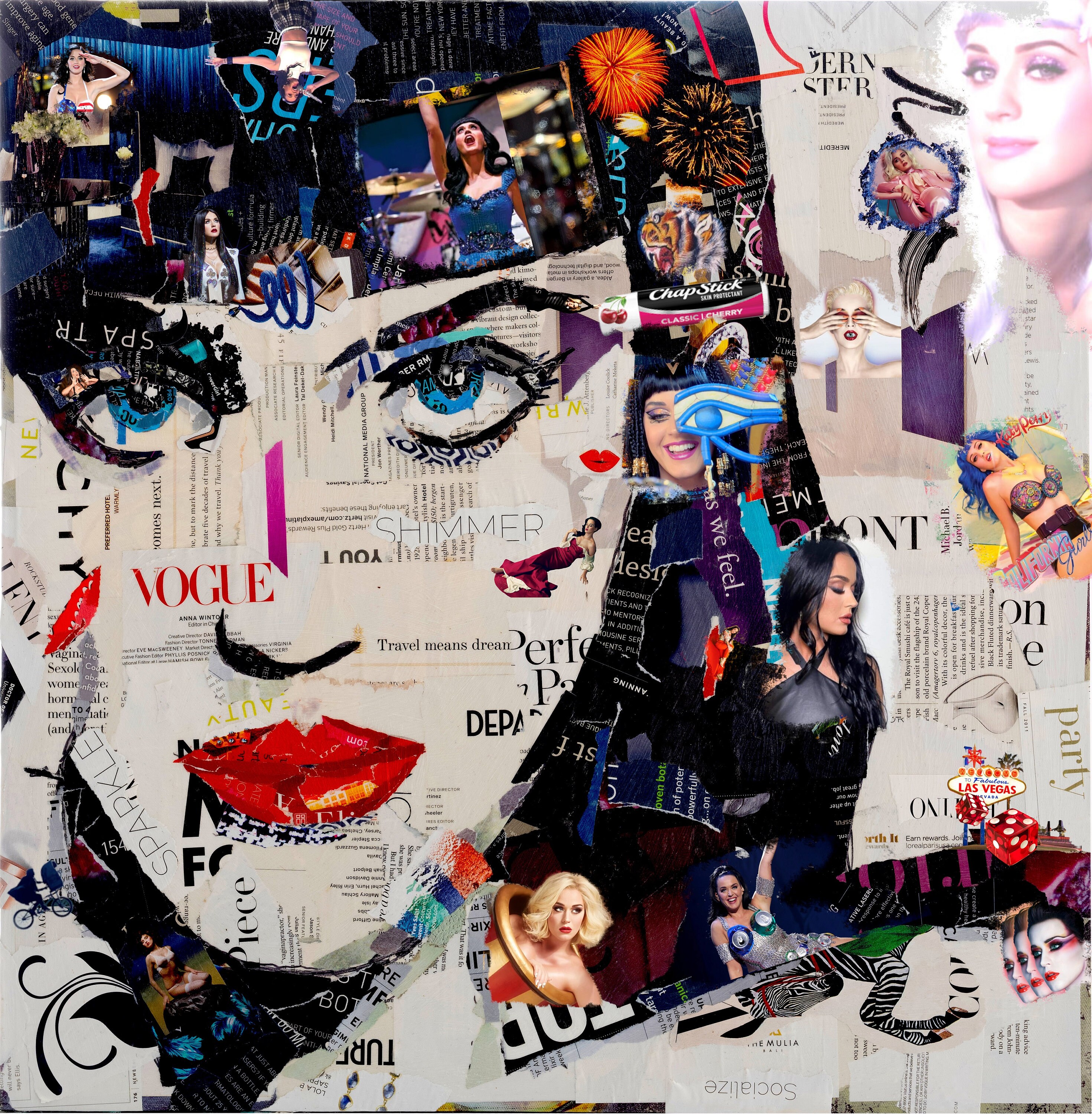Audrey's Eyes - Audrey Hepburn Collage by Louis Lochead