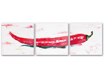 Red painting | Etsy