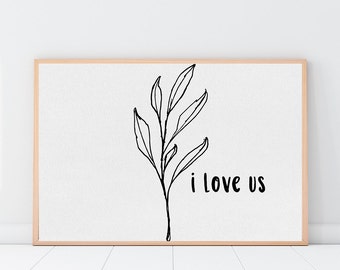 8x10 I Love Us Printable Wall Art I Love Us Sign I Love Us - Etsy